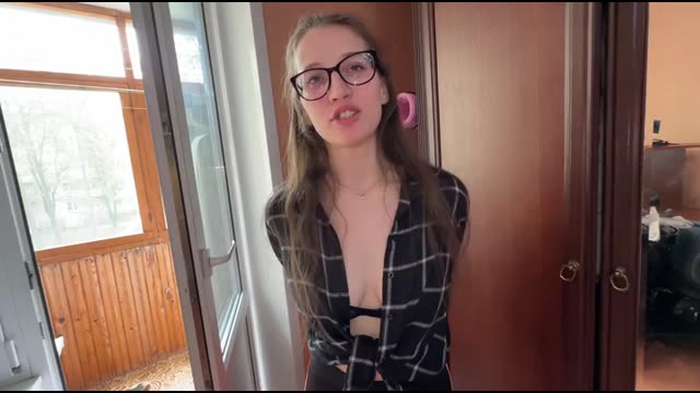 Russian student pays off her apartment debt to her landlord with sex to avoid being left on the street
