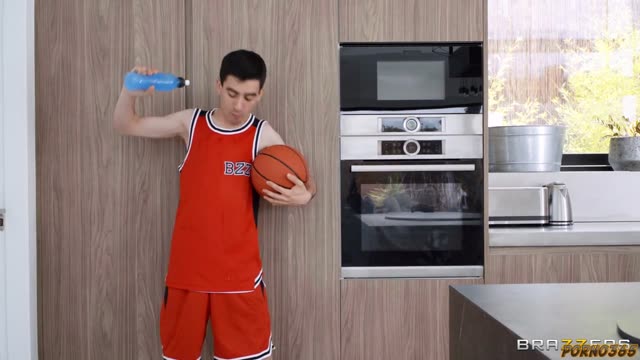 Stepson catches his stepmother naked in the bathroom after a workout and brutally fucks her