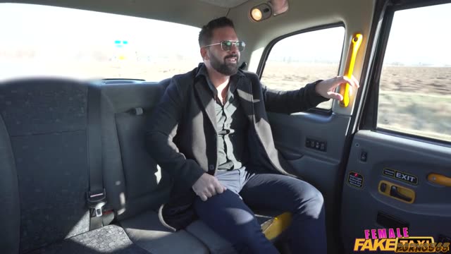 Redhead woman seduces guy in a taxi and craves passionate sex until climax