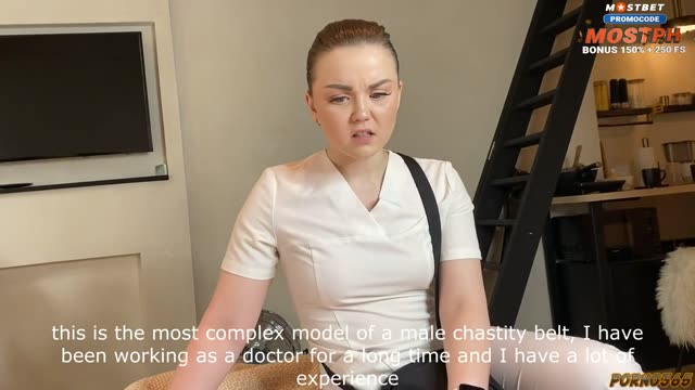 Hot Doctor Frees Husband from Chastity Cage and Has Sex with Him
